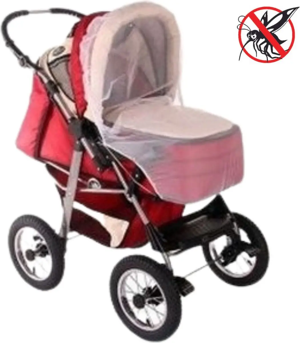 Bambino Muggennet Kinderwagen - Muskietennet Wit
