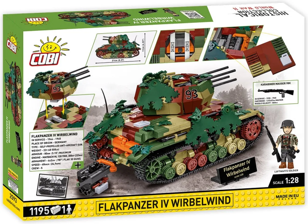 Cobi 2593 Flakpanzer IV Wirbelwind Executive Edition - 1195 Onderdelen