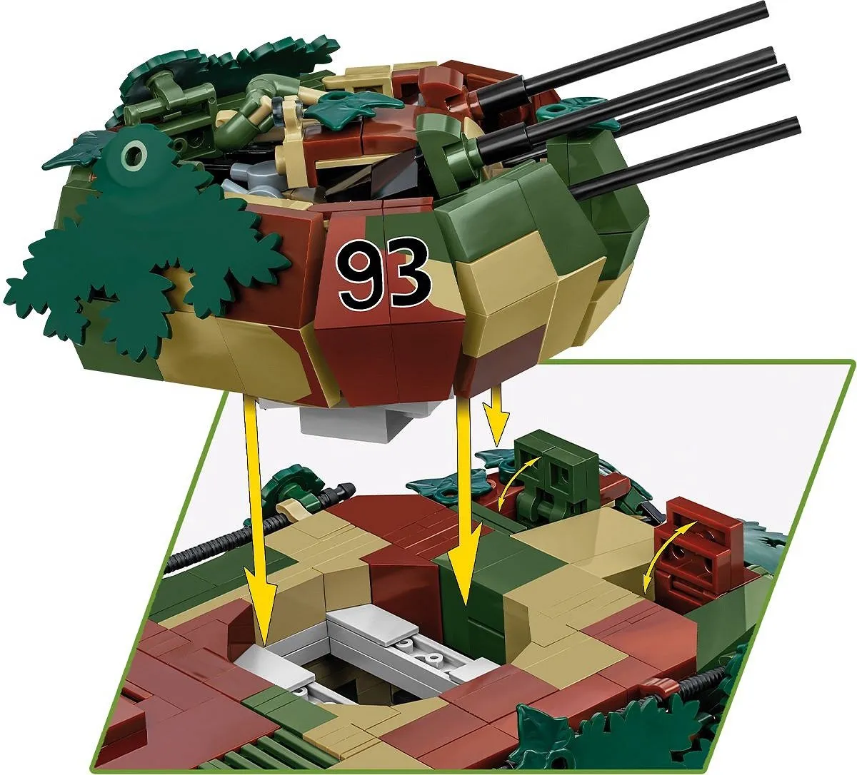 Cobi 2593 Flakpanzer IV Wirbelwind Executive Edition - 1195 Onderdelen
