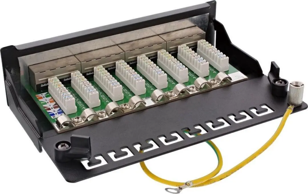 InLine CAT6a Patch Panel 1U 8 Poorten - Afgeschermd