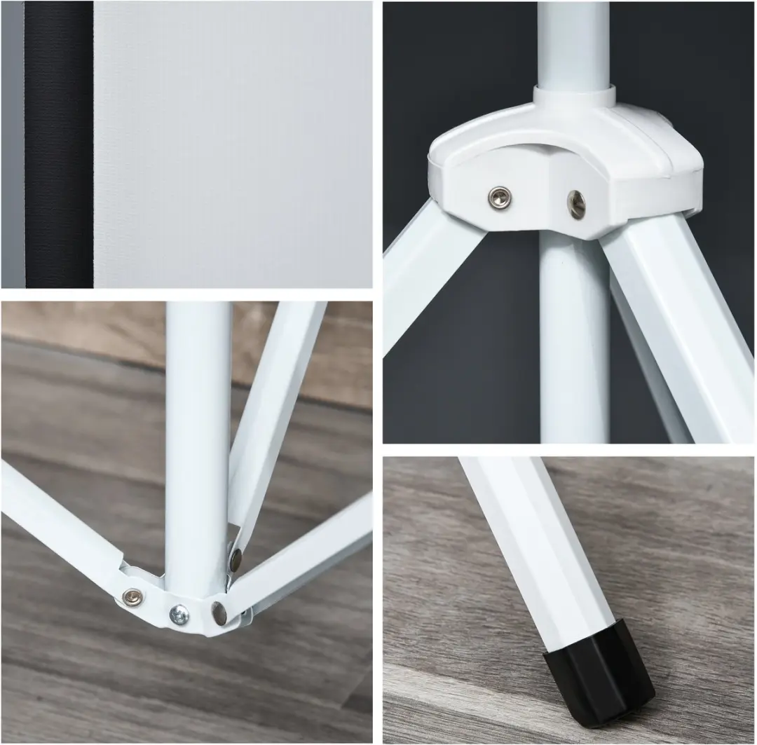 ECTEATOY Projectiescherm 84 Inch Wit - 4:3 - Hoogteverstelbaar Statief