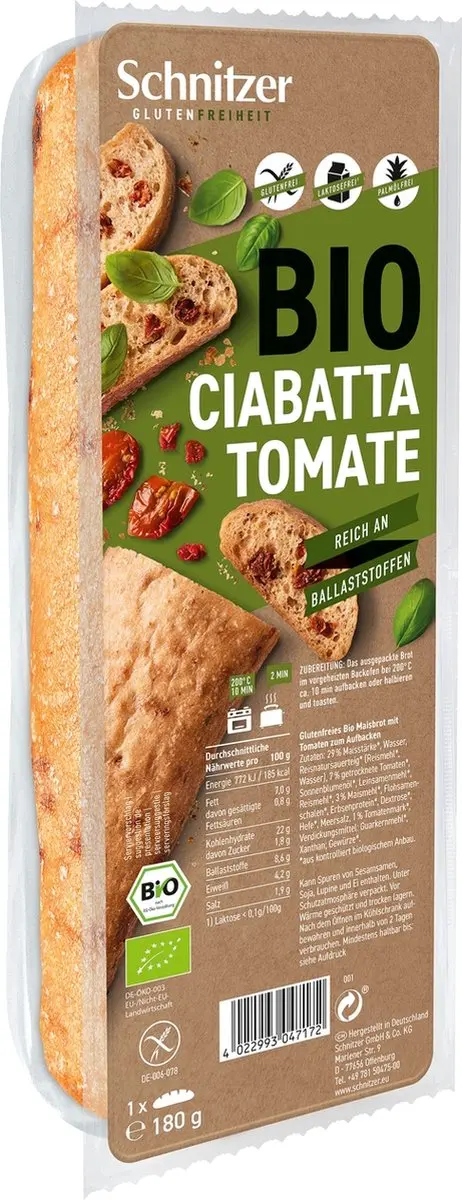 Schnitzer Bio Ciabatta Tomate 180GR