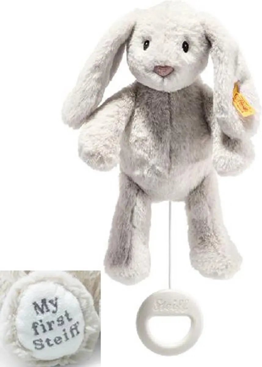 Steiff Hoppie Konijn Speeldoos 26cm - Beige
