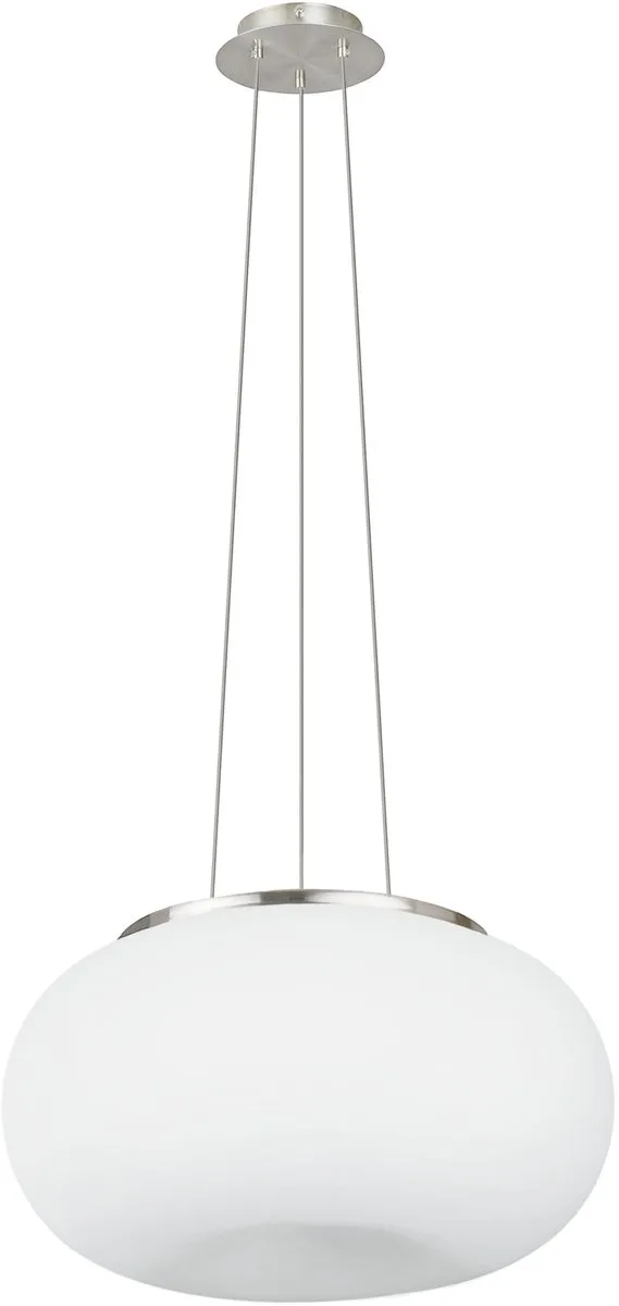 Eglo Optica Hanglamp 2 Lichts Ø445mm - Nikkel-Mat/Wit