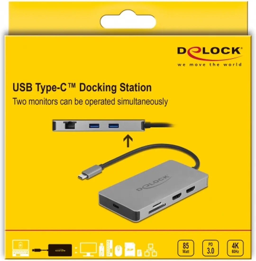 Delock USB Type-C Docking Station 87004 - Grijs