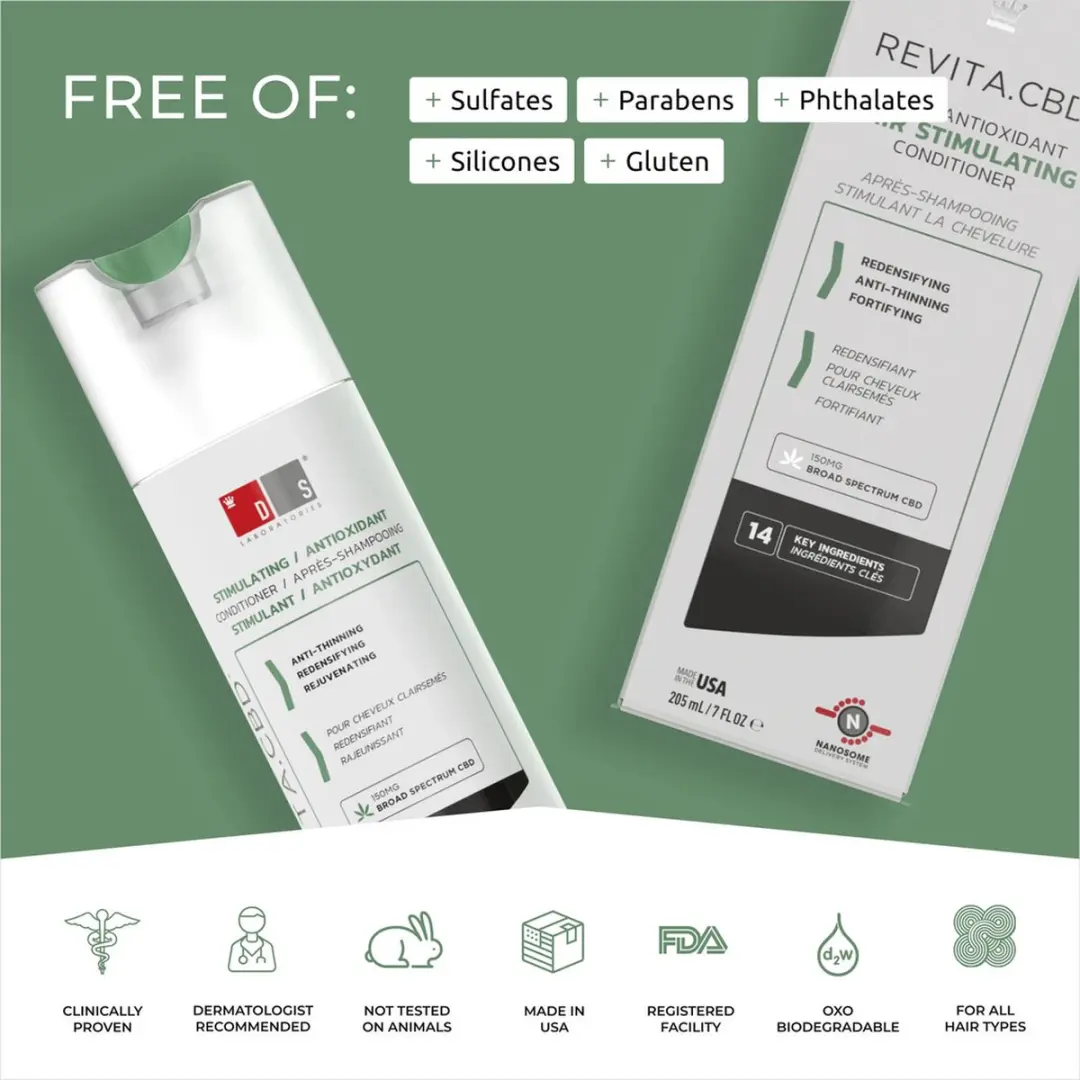 DS Laboratories Revita.CBD Haarstimulerende Shampoo & Conditioner Set 410ml - afbeelding 6 van 6