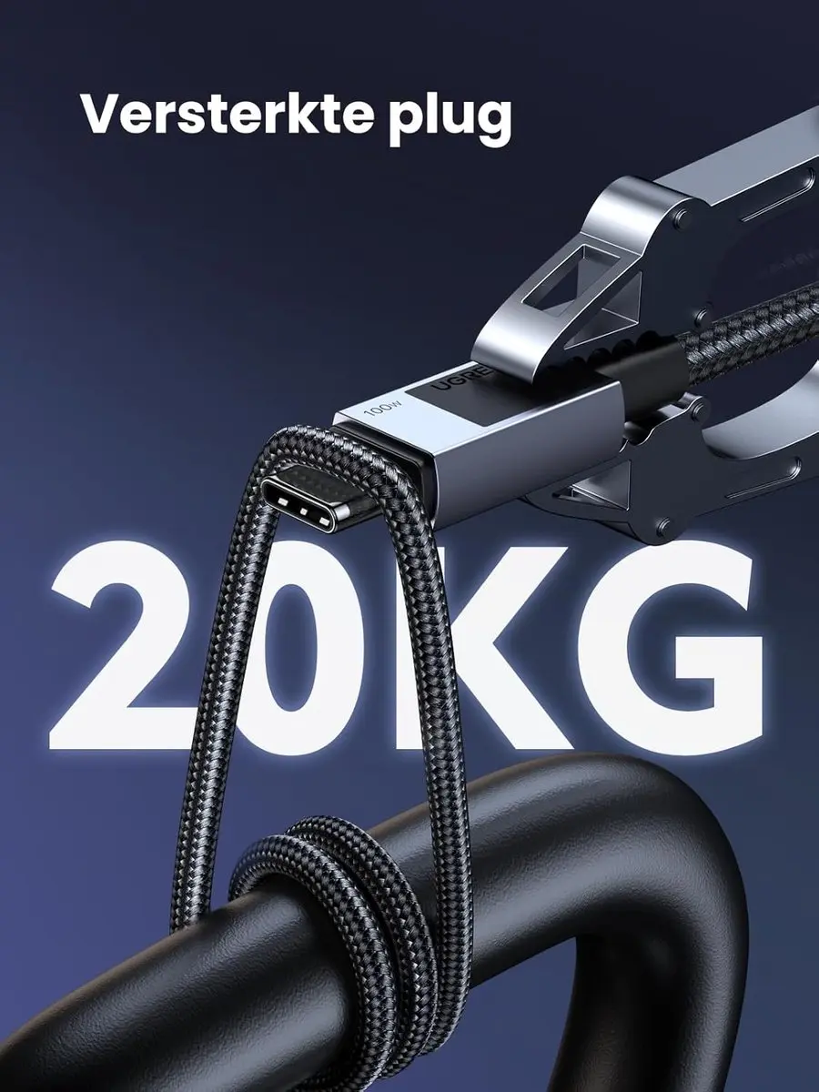 UGREEN 100W USB-C Kabel PD 3.0 3m - Transparent
