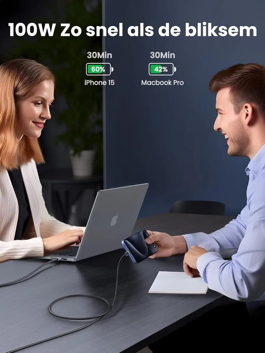 UGREEN 100W USB-C Kabel PD 3.0 3m