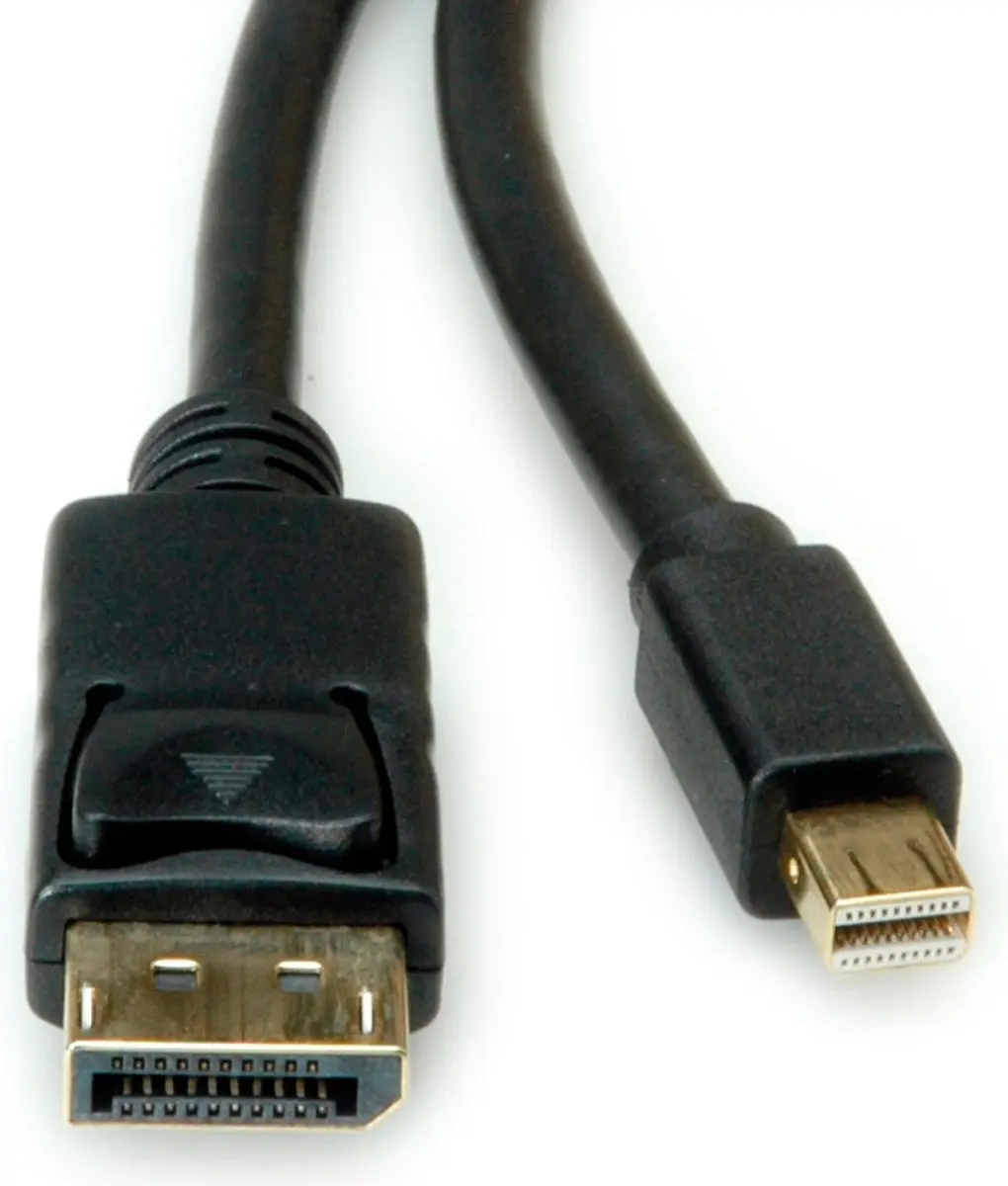 Roline Mini DisplayPort Kabel mDP-DP v1.3/v1.4 1m - Zwart