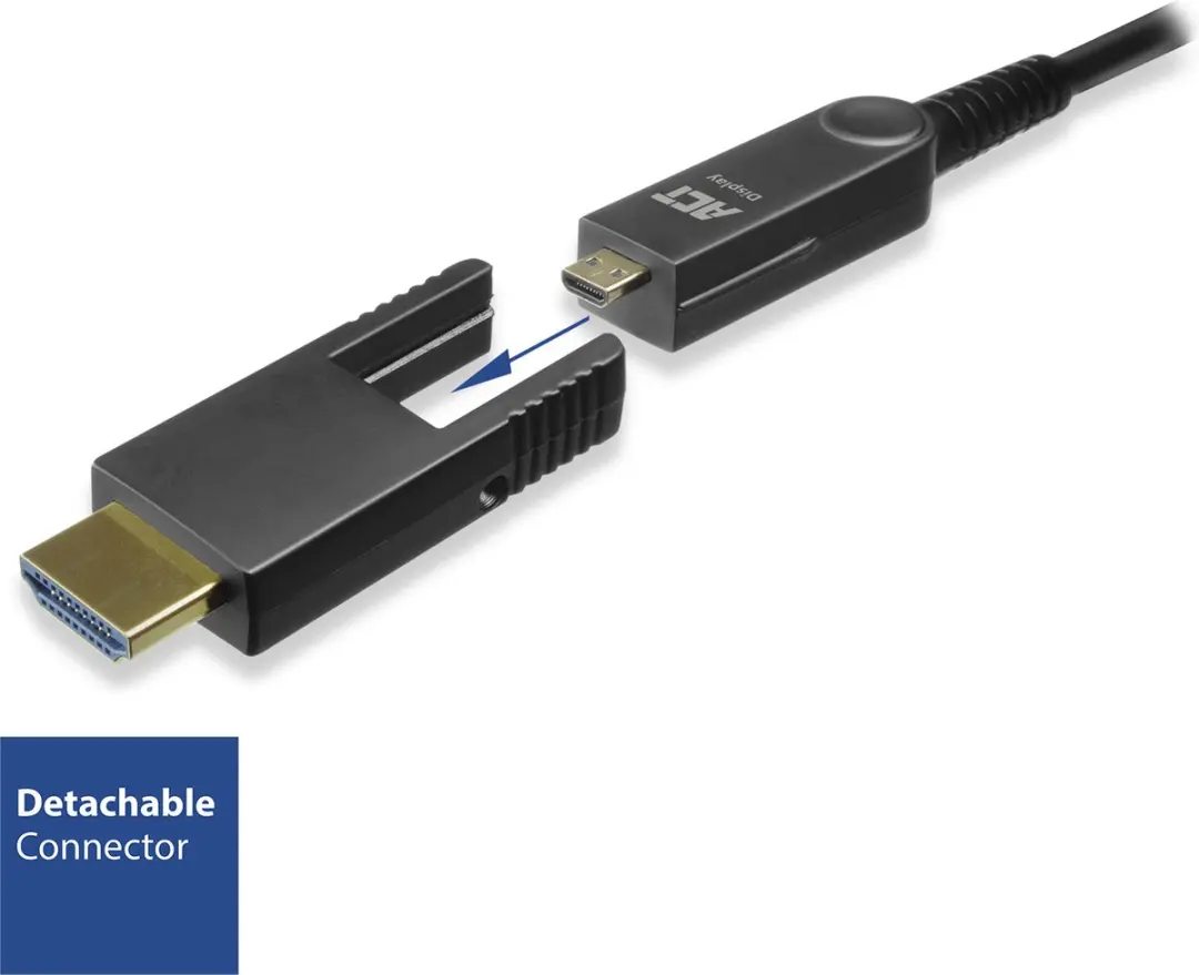 ACT HDMI Glasvezelkabel AK4102 20m - 4K@60Hz - Zwart