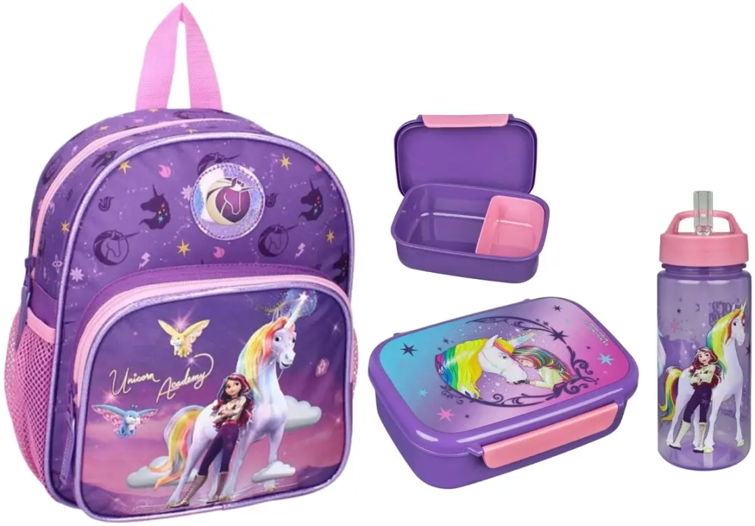 Unicorn Academy Schoolset Rugzak & Lunchset