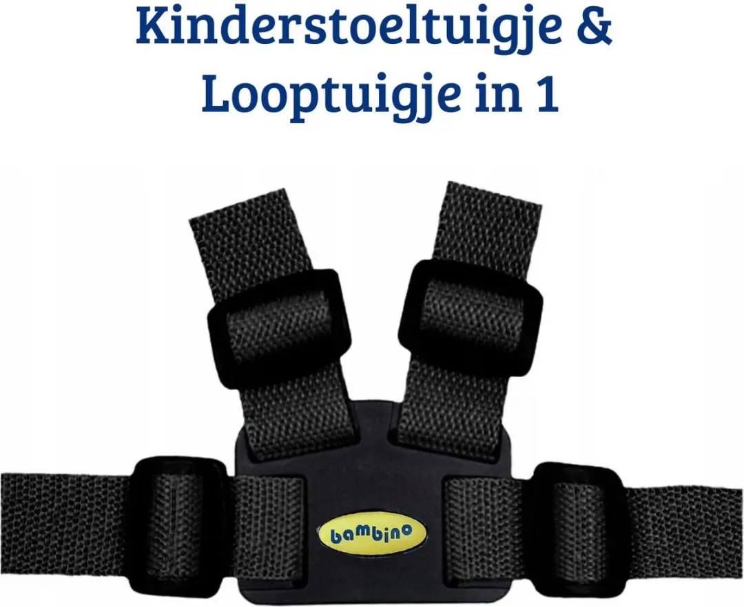Bambino Tuigje Kinderstoel & Looptuigje - Zwart