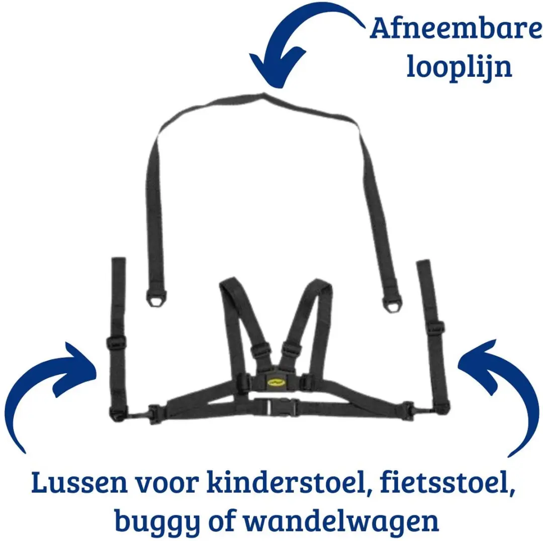 Bambino Tuigje Kinderstoel & Looptuigje - Zwart