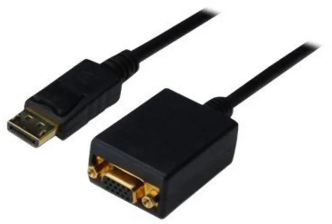 Digitus AK-340403-001-S DisplayPort naar VGA Kabel - 0.15m - Zwart
