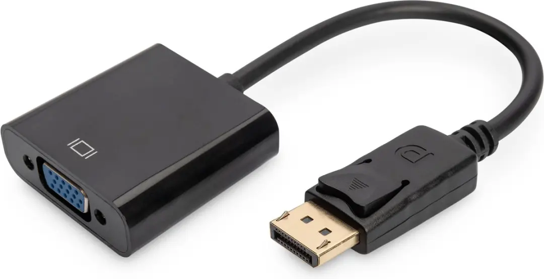 Digitus AK-340403-001-S DisplayPort naar VGA Kabel - 0.15m - Zwart - afbeelding 6 van 6