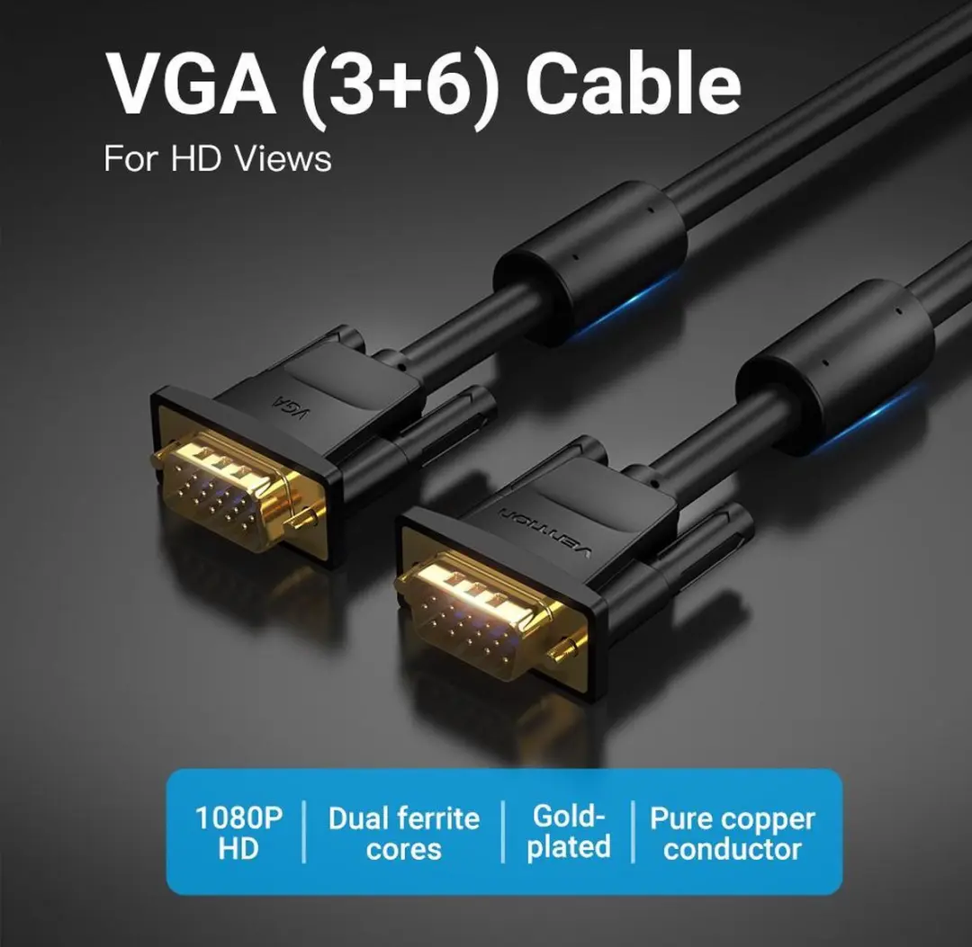 Vention VGA Kabel 1.5m - 1080P - Zwart