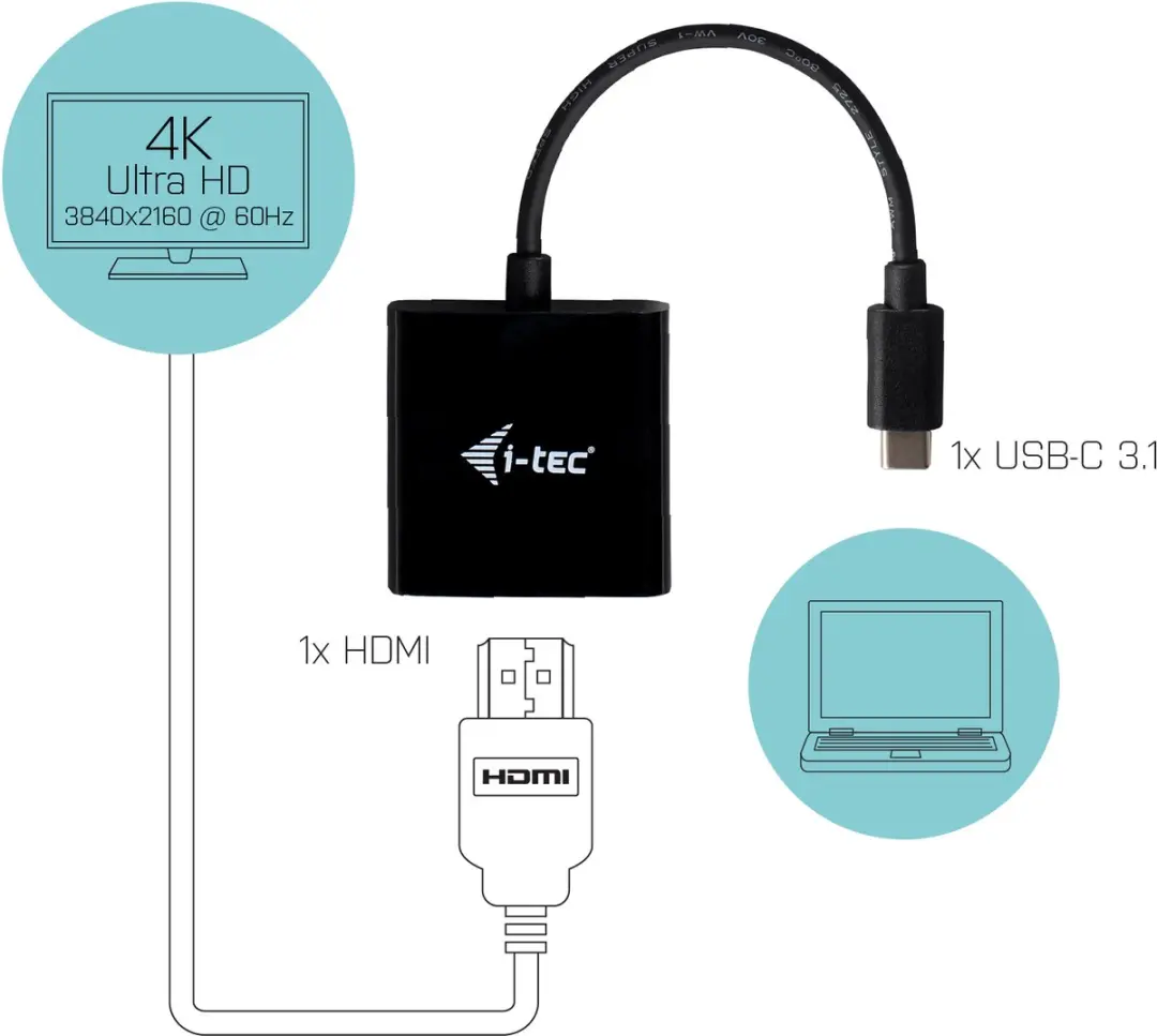 USB C to HDMI Adapter i-Tec C31HDMI60HZP
