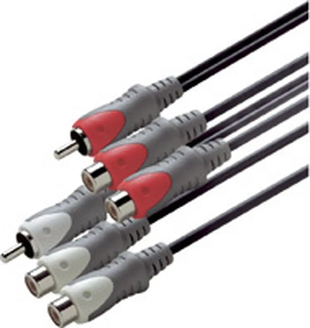 Scanpart RCA naar 2x RCA Audio Adapterkabel 20cm