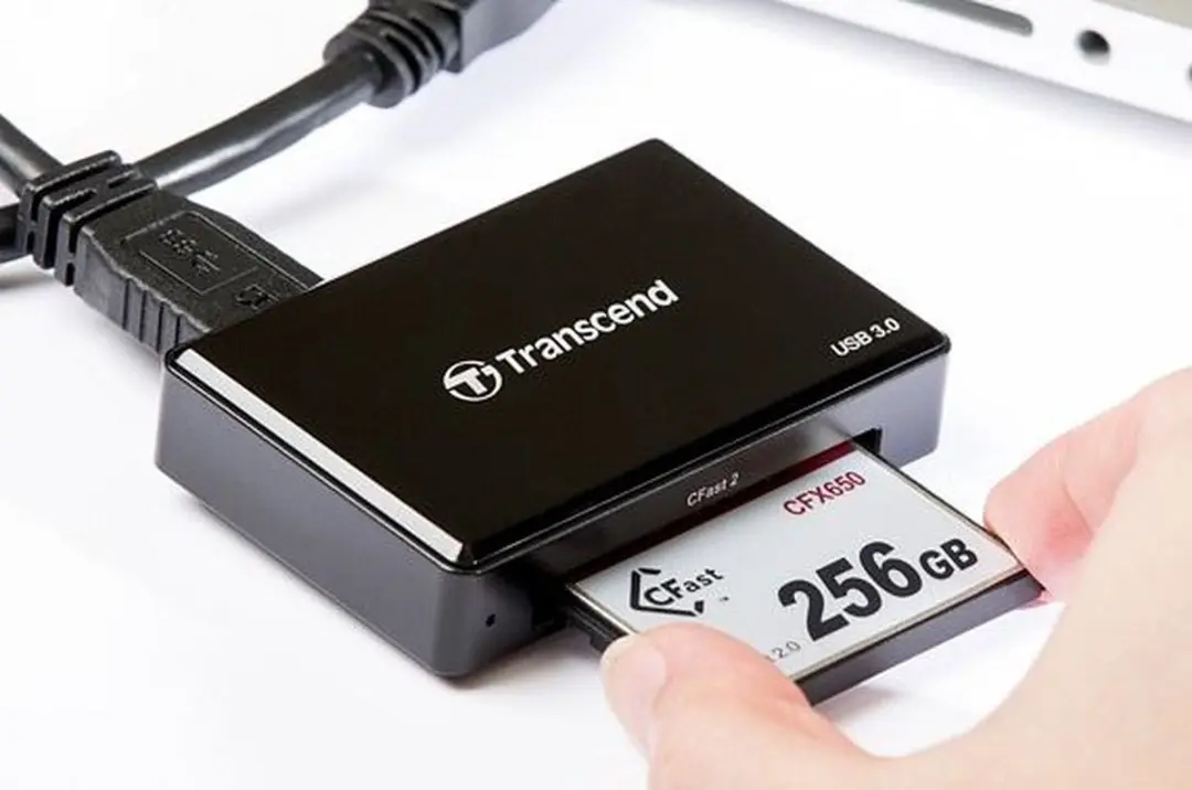 Transcend TS-RDF2 Externe Geheugenkaartlezer - USB-A 3.1 Gen 1 - Zwart