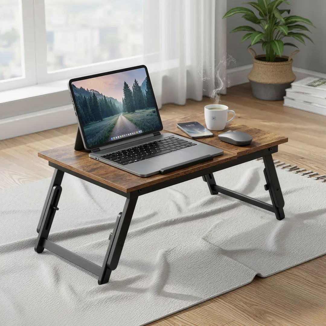 Songmics Laptopstandaard Vintage Bruin - 55x35x23cm