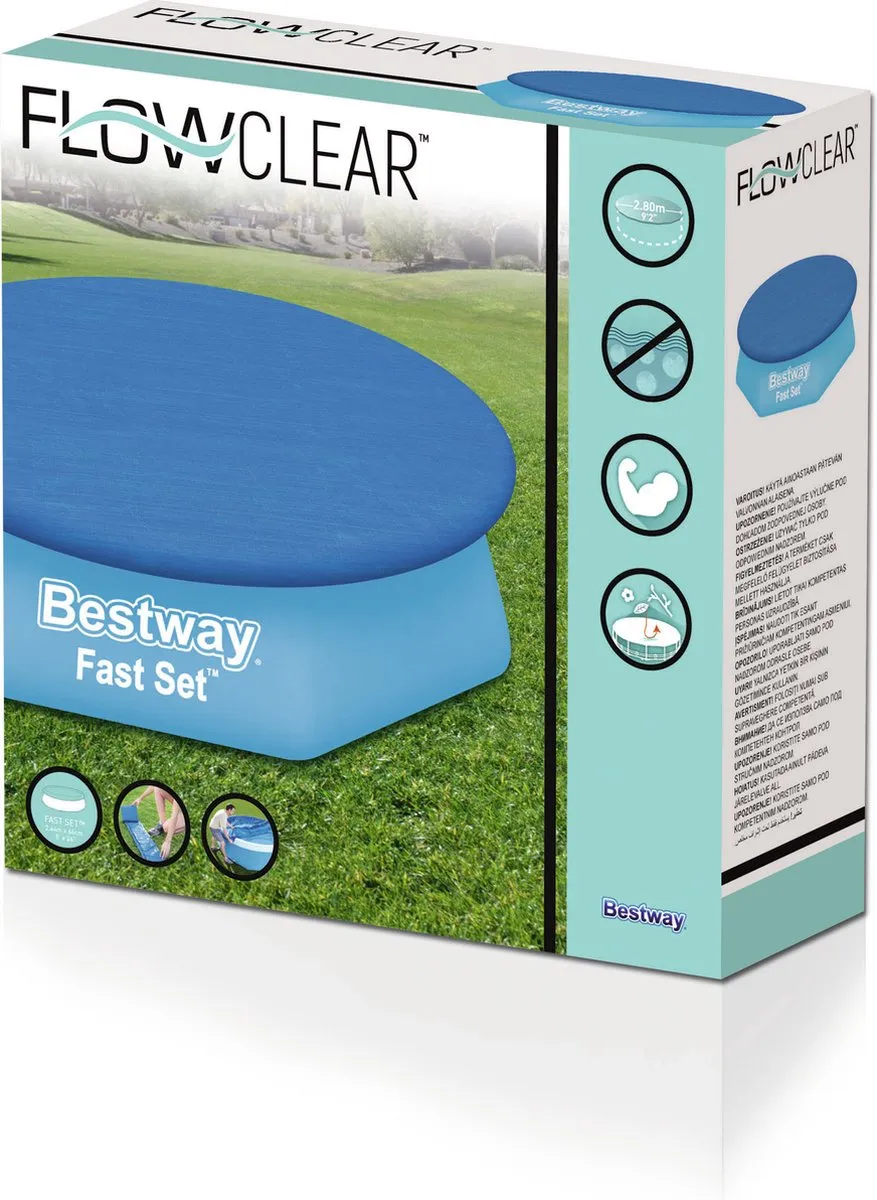 Bestway Zwembad Afdekzeil Ø244cm - Zwart