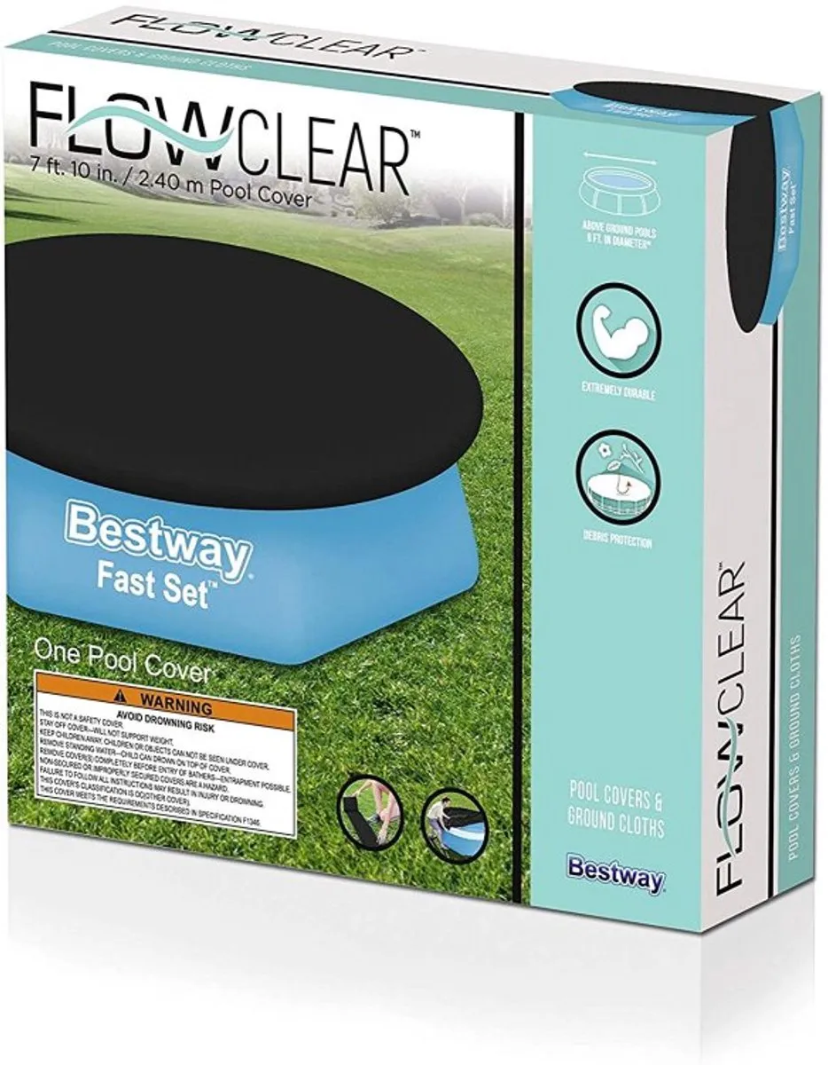 Bestway Zwembad Afdekzeil Ø244cm - Zwart - afbeelding 6 van 6