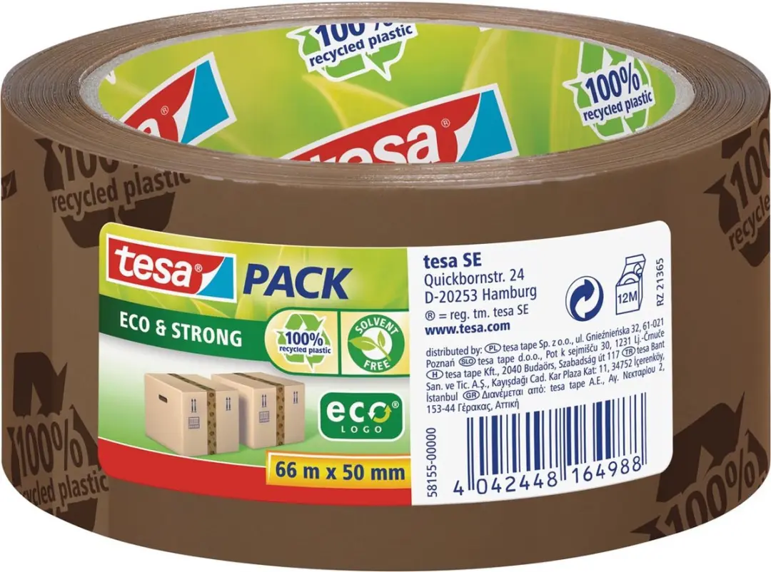 Tesa Pack eco & Strong Verpakkingstape 66m x 50mm - 6 Stuks