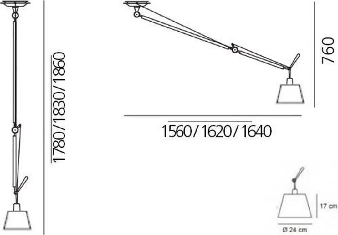 Artemide Tolomeo Decentrata Hanglamp Ø24cm - Perkament