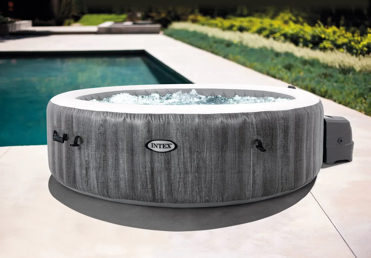 Intex PureSpa Greywood Deluxe 6-persoons - Ø216x71cm - 170 Jets - afbeelding 3 van 6