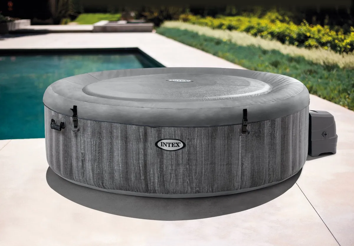 Intex PureSpa Greywood Deluxe 6-persoons - Ø216x71cm - 170 Jets - afbeelding 4 van 6