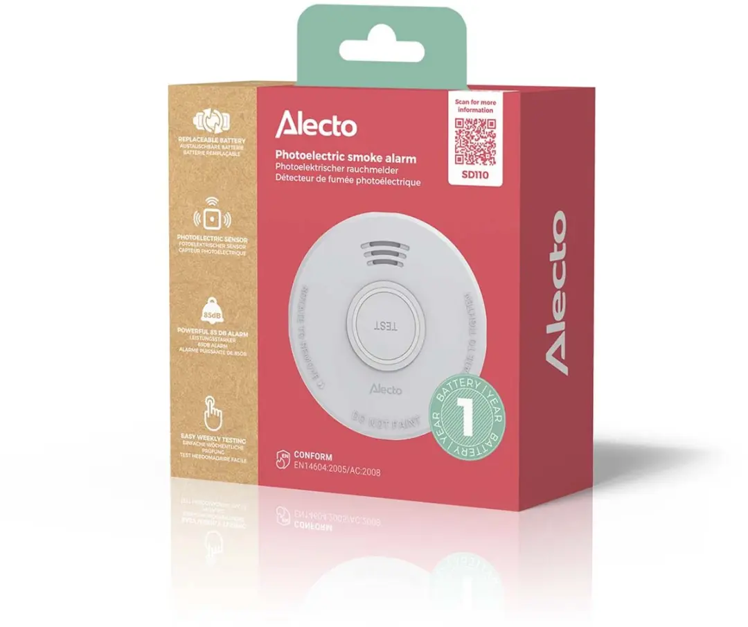Alecto SD110 Rookmelder - 10 Jaar Sensor - Wit