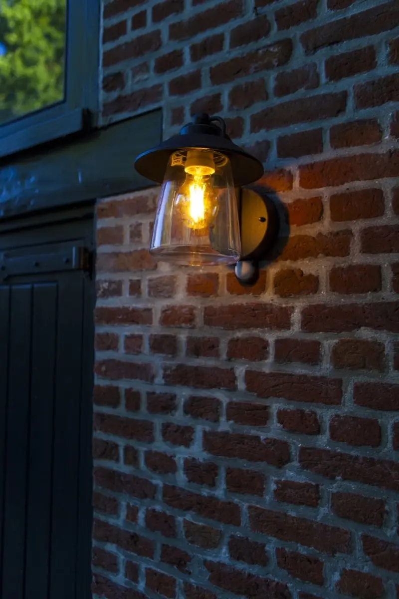 Lutec Cate Wandlamp Buiten E27 40W - Mat Roest - IP44