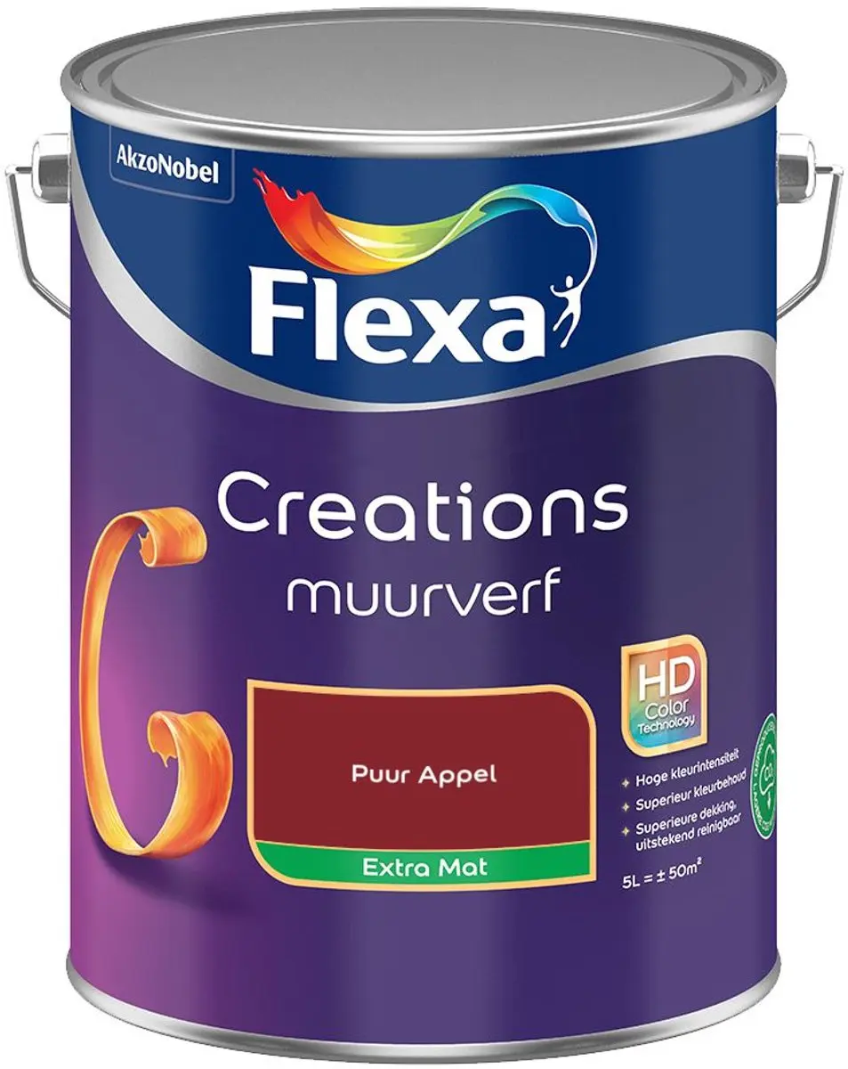 Flexa Creations Muurverf Extra Mat Puur Appel 5L