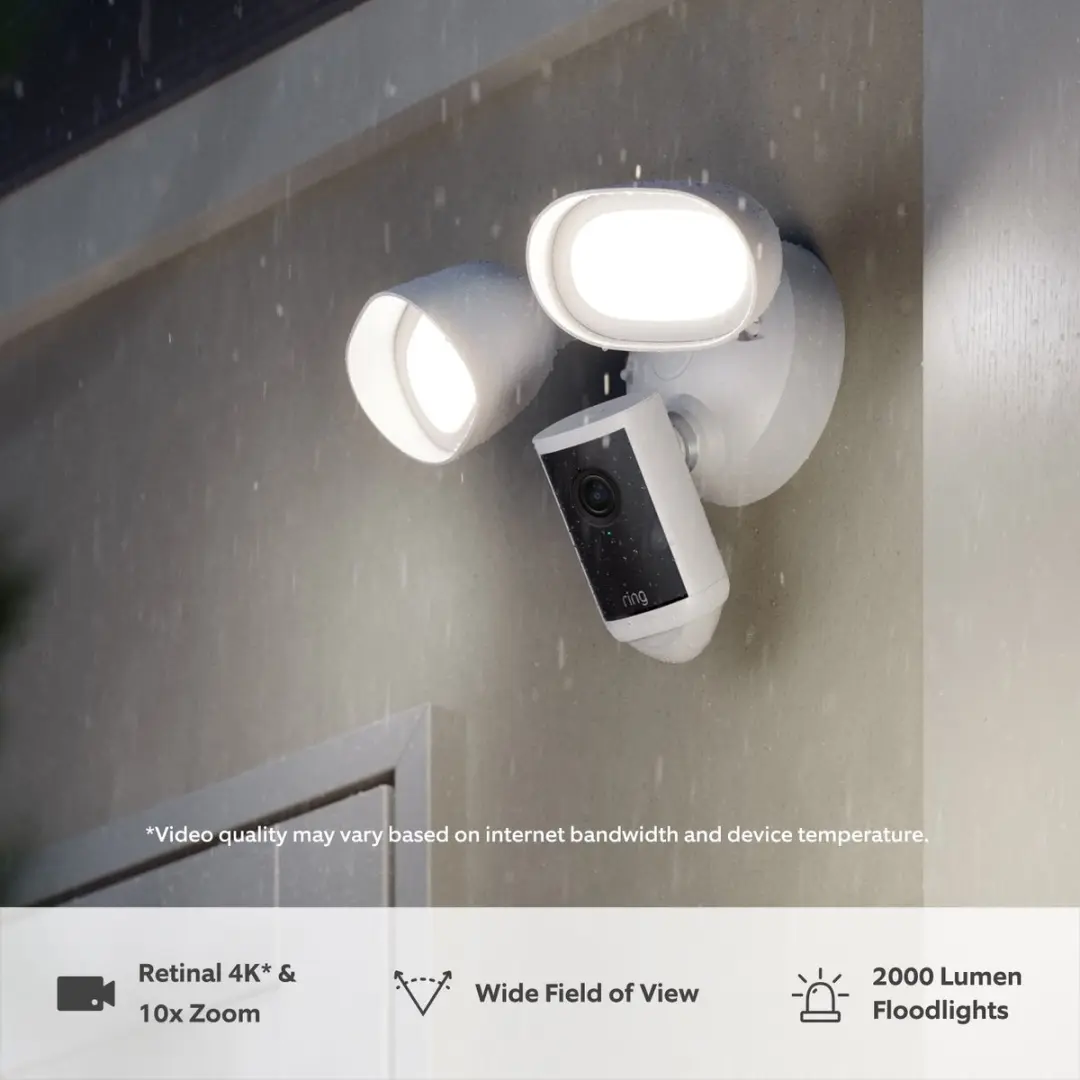 Ring Floodlight Cam Pro B0DYWTYXQ4 - 4K - Wit - afbeelding 4 van 4