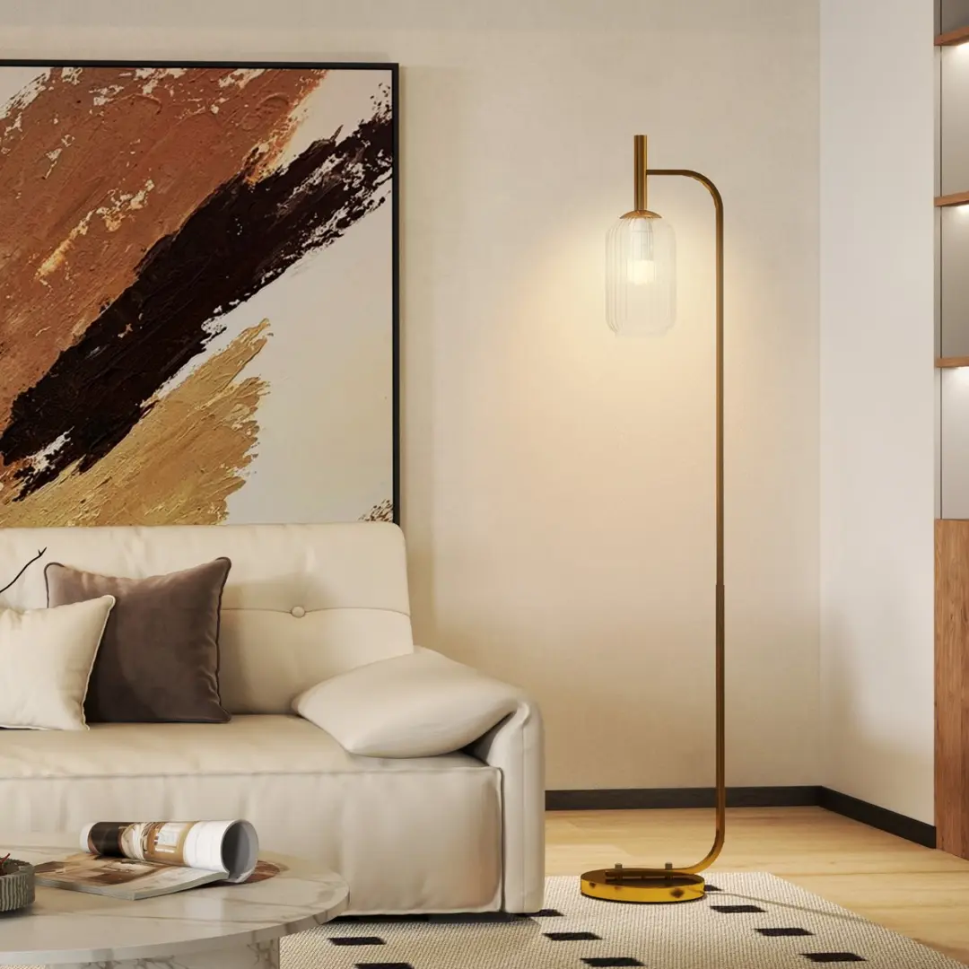 ECTEATOY Vloerlamp 152cm Goud - Metaal - afbeelding 3 van 6