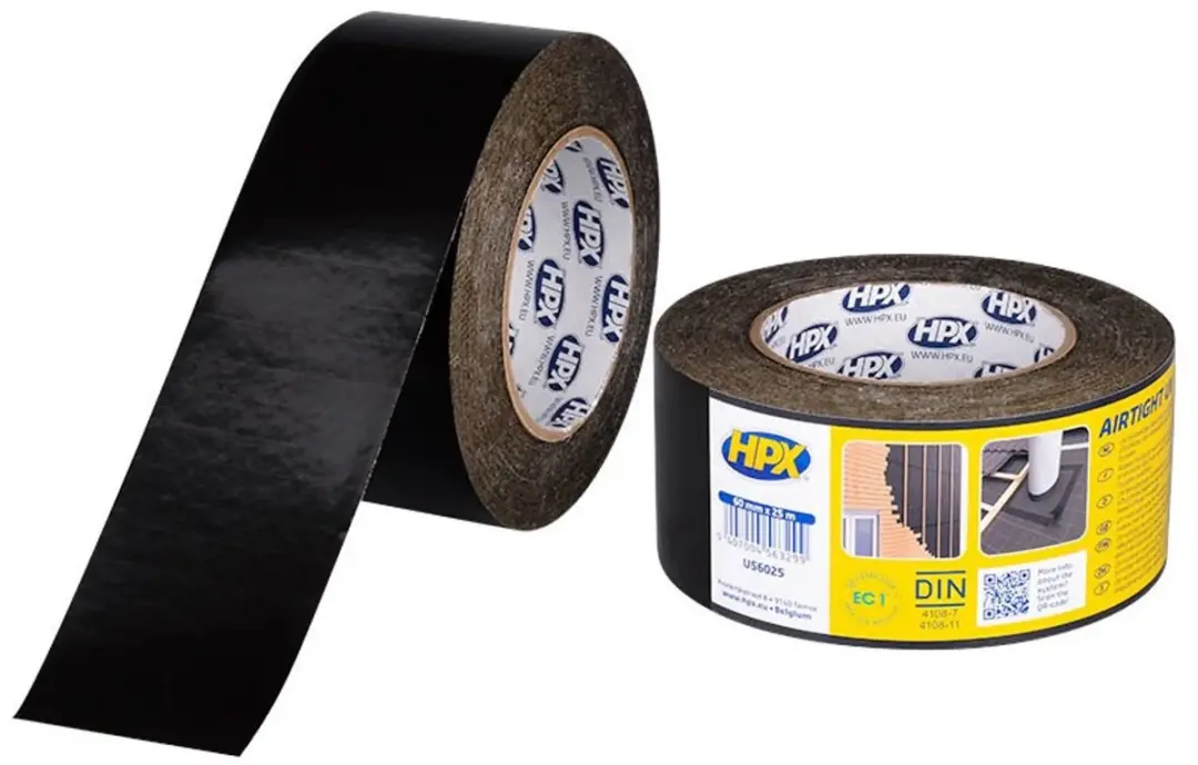 HPX PE Filmtape Zwart UV 90mm x 25m