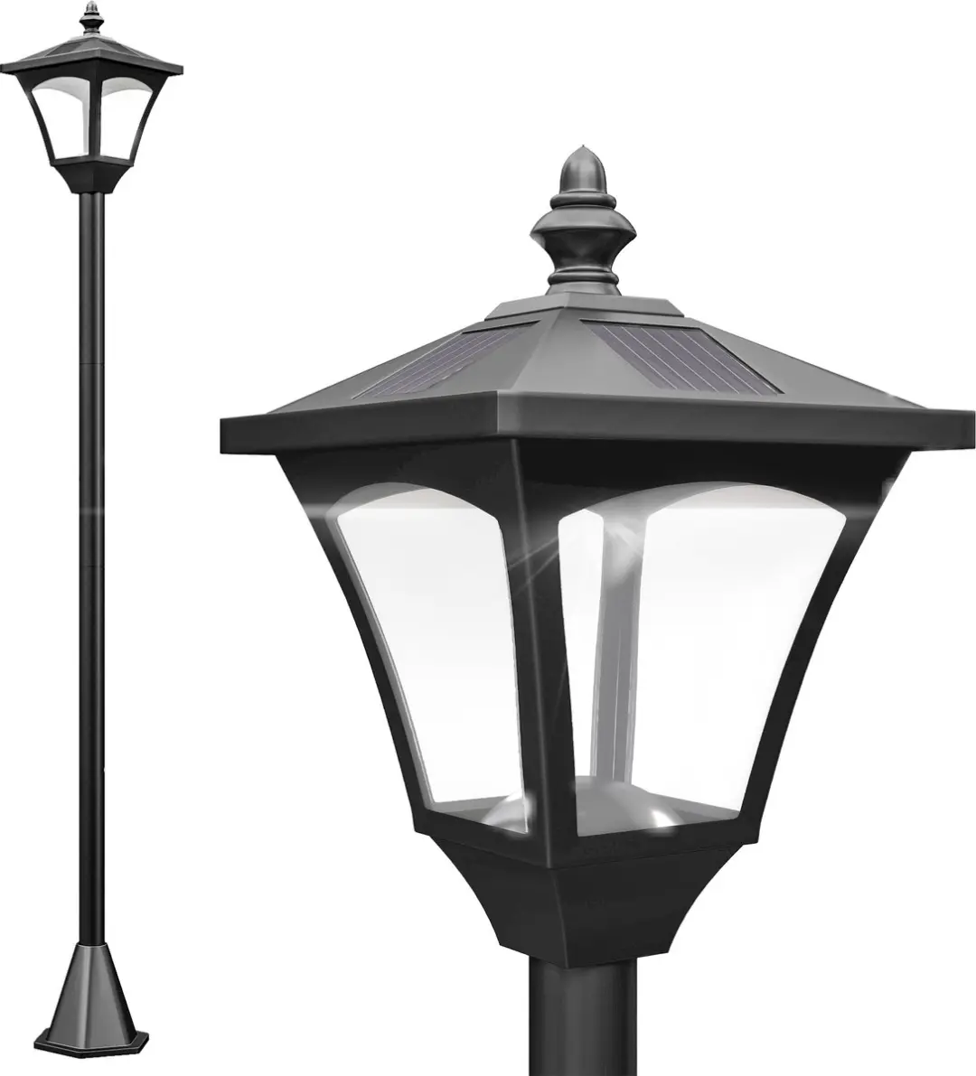 ECTEATOY Klassieke Solar Vloerlamp Padverlichting