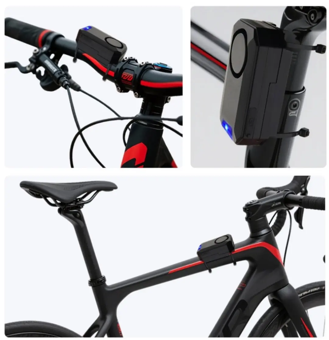 ECTEATOY Anti-Diefstal Fietsalarm Draadloos 135dB - Zwart