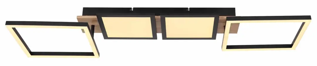 Globo Bossy Plafondlamp 27cm - Zwart - LED - afbeelding 5 van 6