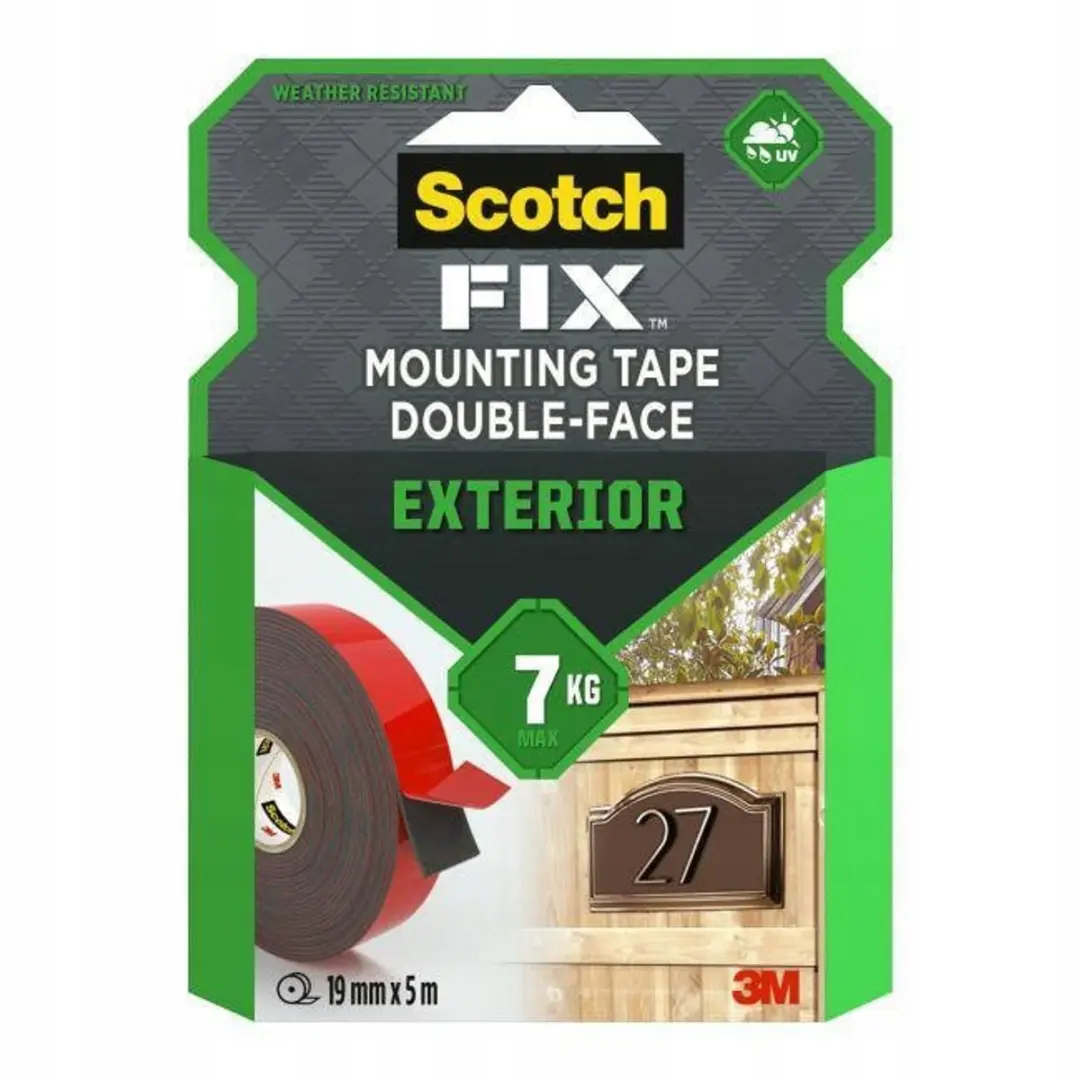 3M Scotch Dubbelzijdige Buitentape 19mm x 5m