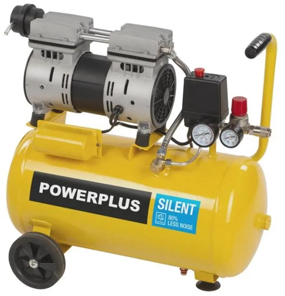 PowerPlus POWX17260S Olievrije Compressor 24L 750W - 120 l/min