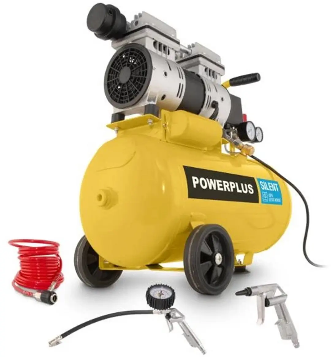 PowerPlus POWX17260S Olievrije Compressor 24L 750W