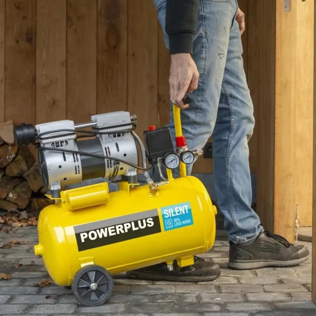 PowerPlus POWX17260S Olievrije Compressor 24L 750W - 120 l/min
