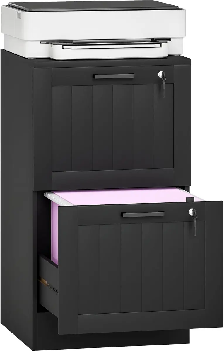 Homcom Archiefkast MDF 40x40x71cm - Zwart