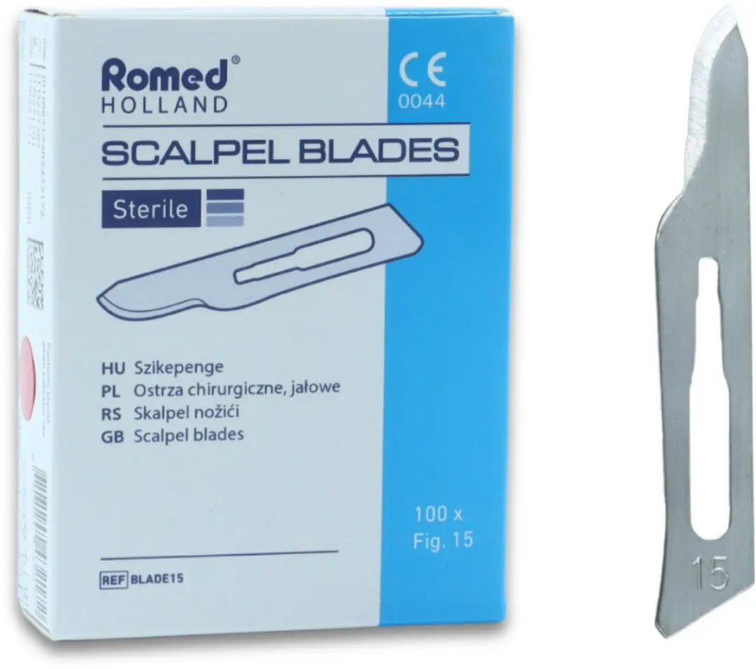 Romed Nr. 15 Steriele Scalpelmesjes - 100 Stuks - afbeelding 6 van 6