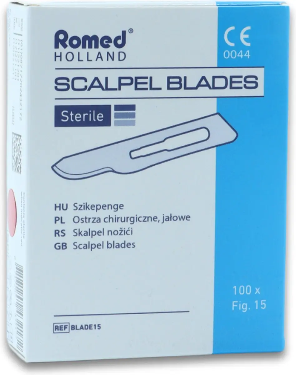 Romed Nr. 15 Steriele Scalpelmesjes - 100 Stuks