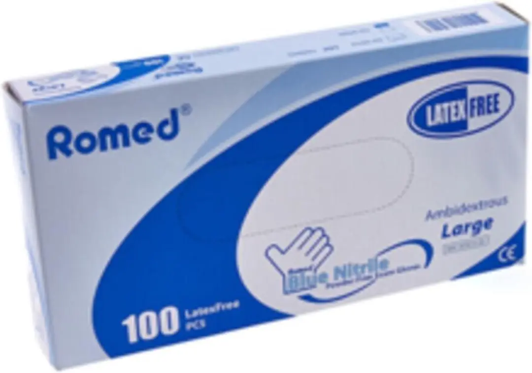 Romed Nitril Handschoenen Blauw - 100 Stuks - afbeelding 6 van 6