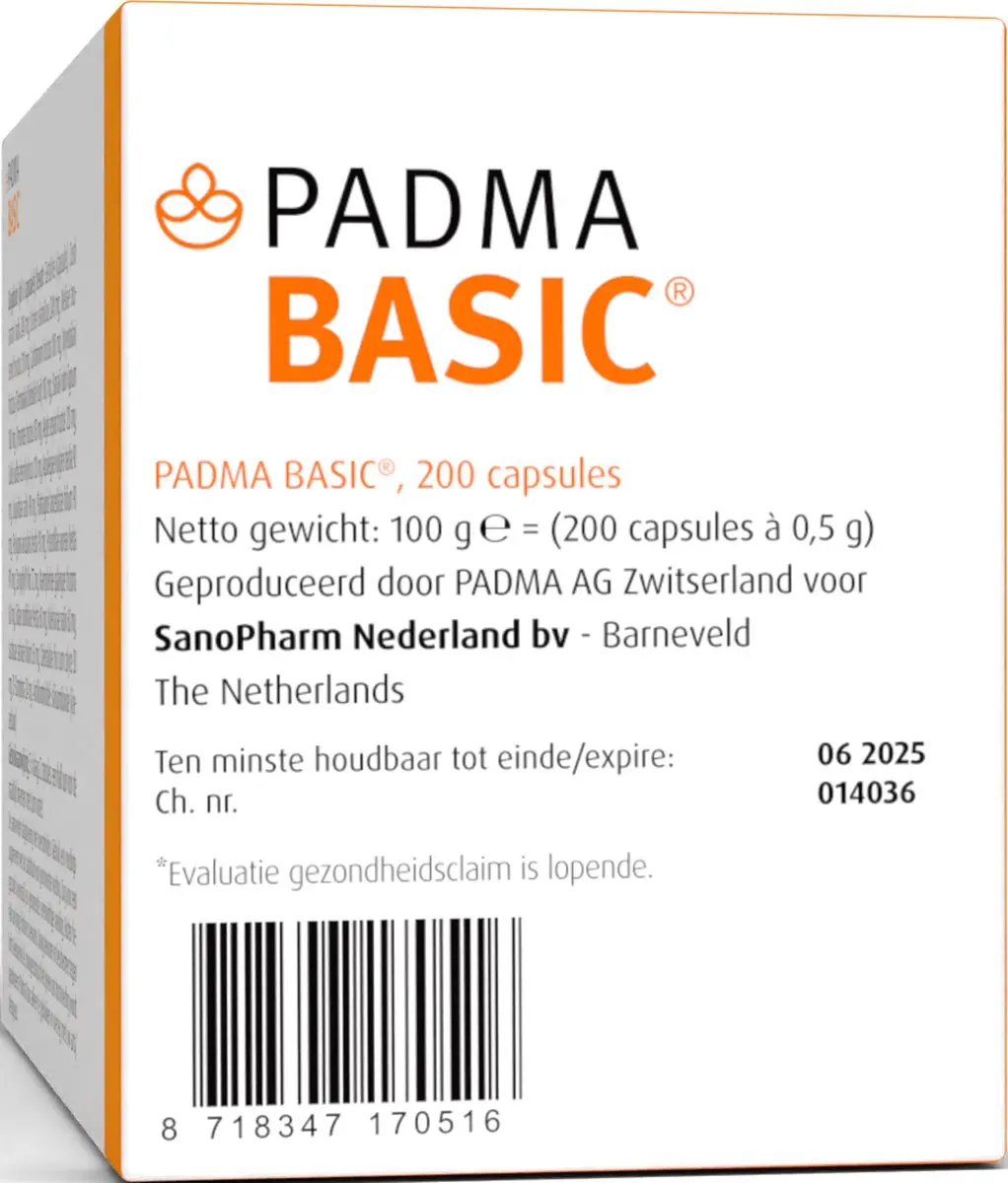 Sanopharm Padma Basic 200 Capsules - Tibetaanse Kruiden
