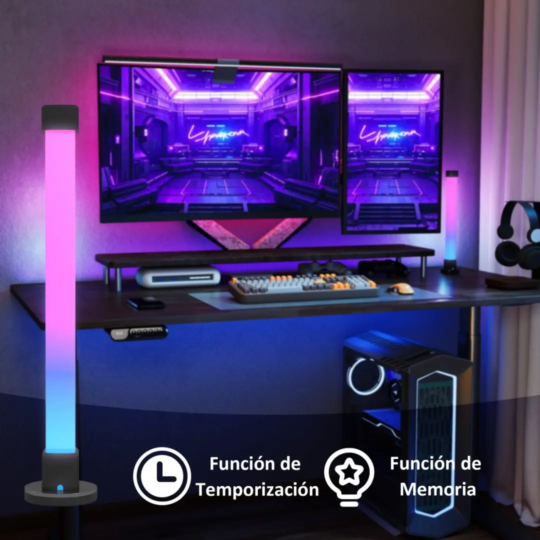 ECTEATOY Slimme RGB LED Tafellamp Wit - 30W - afbeelding 4 van 6
