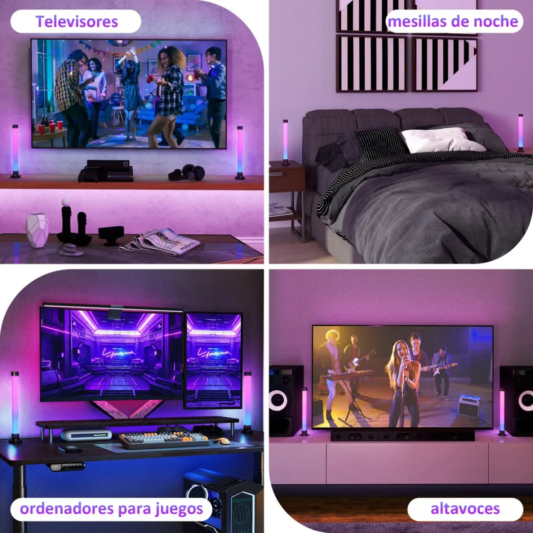 ECTEATOY Slimme RGB LED Tafellamp Wit - 30W - afbeelding 3 van 6
